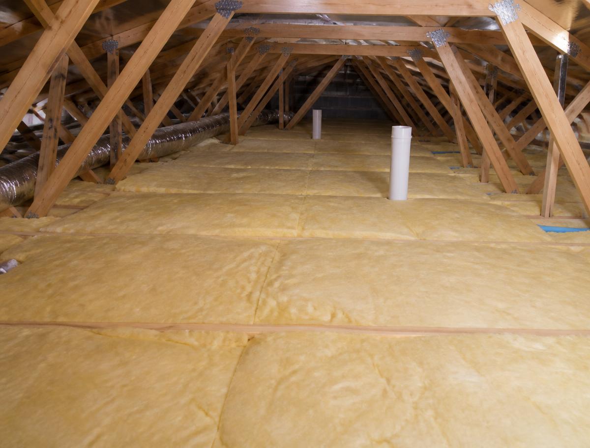 Completed insulation installation